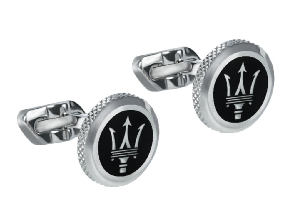 Maserati Gioielli Cufflinks, Steel, Silver, Polished, JM416AIL03