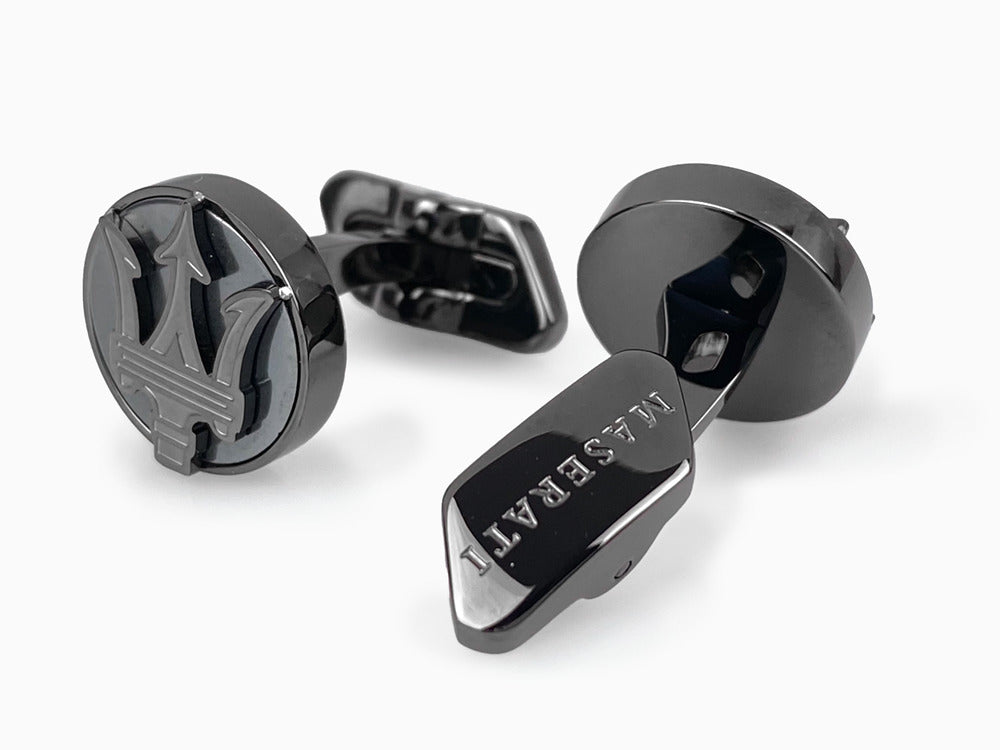 Maserati Gioielli Cufflinks, Steel, Black, JM418ANK10