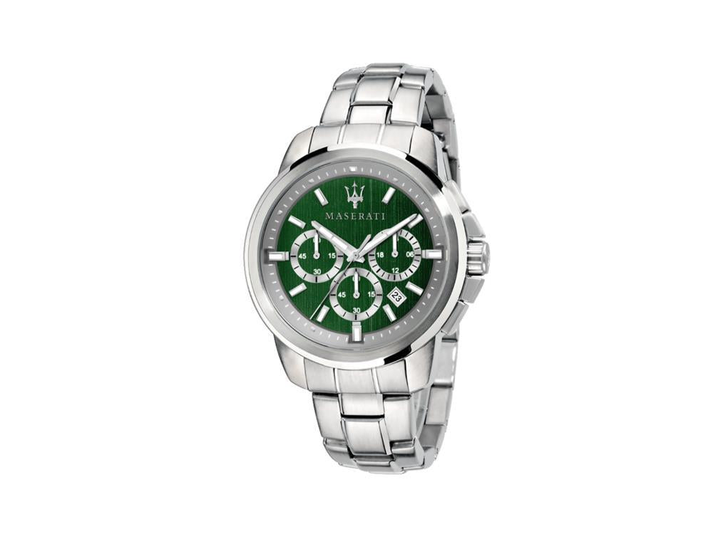 Maserati Successo Quartz Watch, Green, 44 mm, Mineral crystal R8873621017