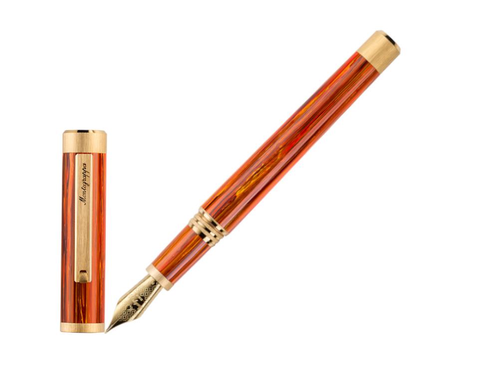 Montegrappa Zero Zodiac Leo Fountain Pen, Steel, ISZEZ-IY-O2