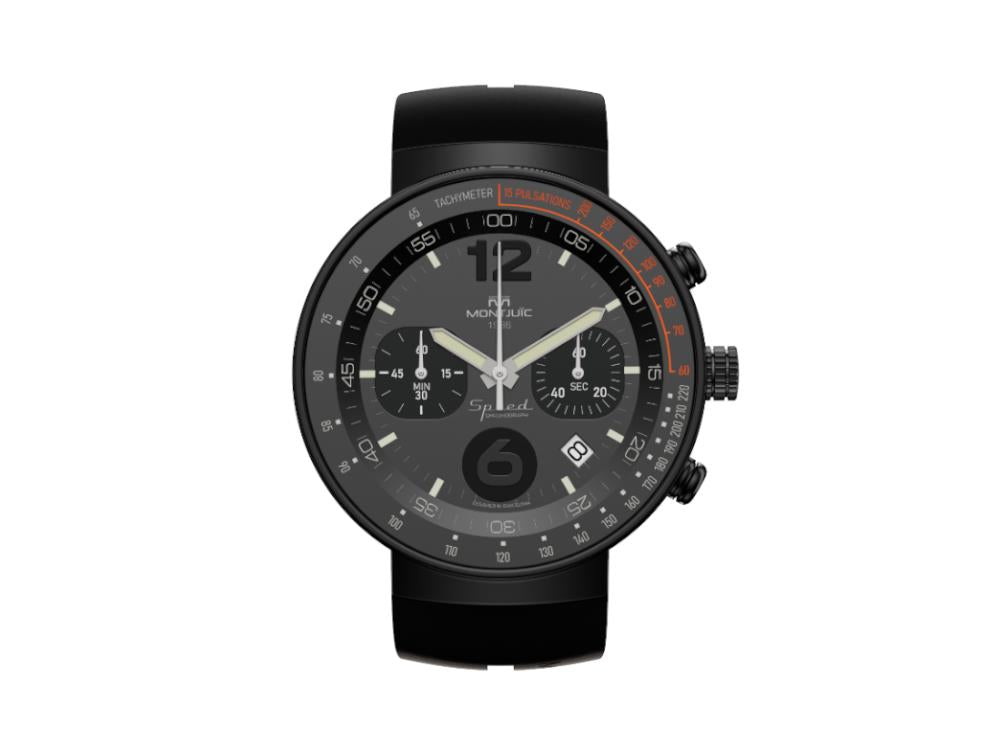 Montjuic Speed Chronograph Quartz Watch, Black, 45 mm, MJ2.0501.B