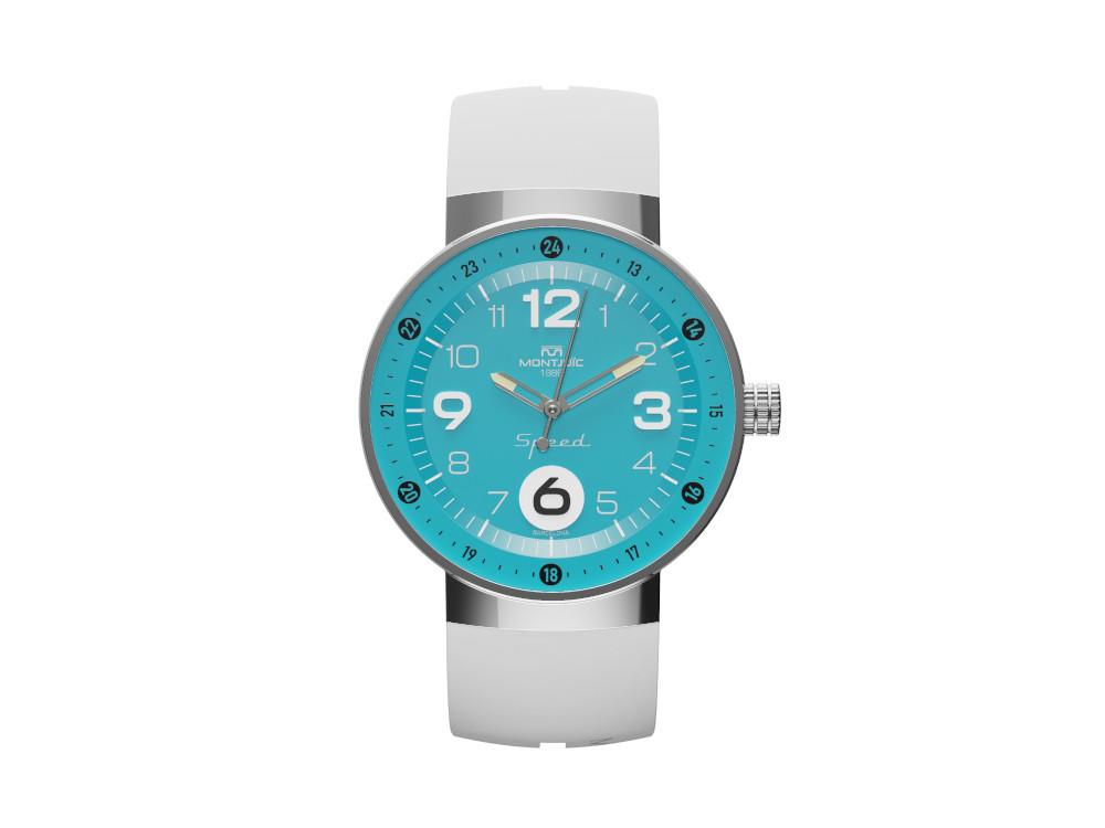 Montjuic Speed Elegance Lella Lombardi Quartz Watch, Blue, 43 mm, MJ1.1813.P