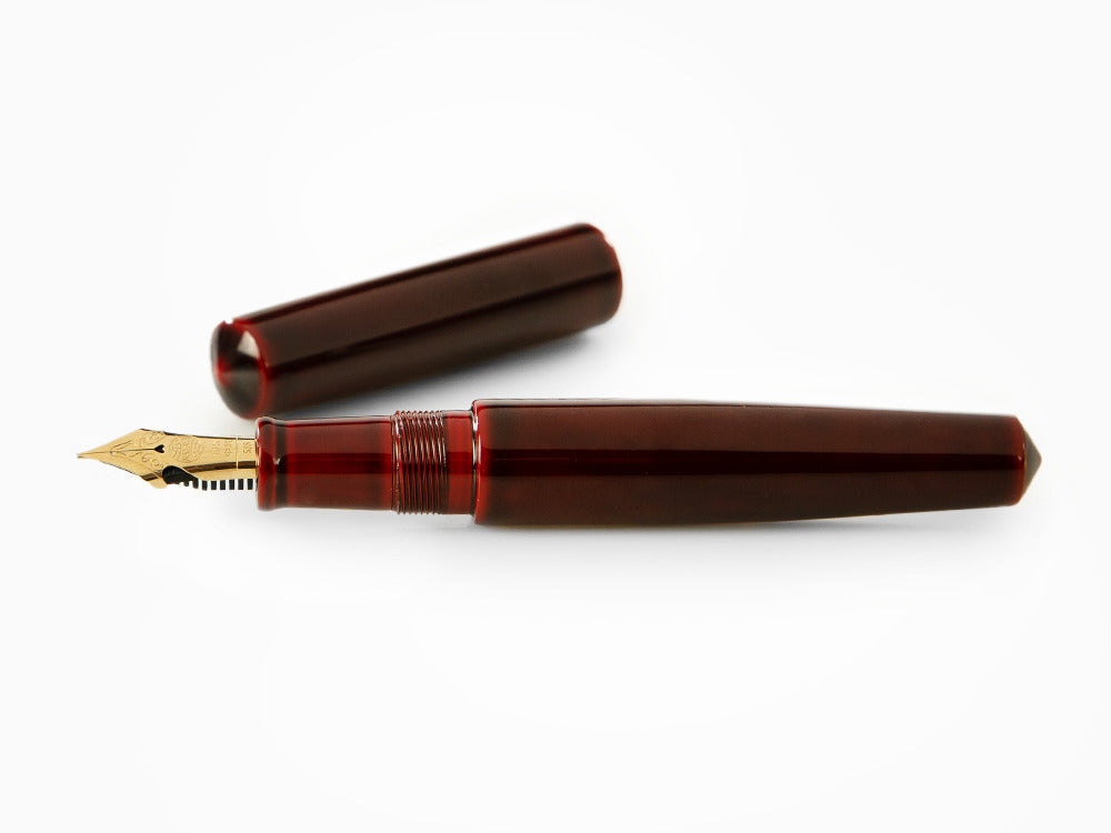 Nakaya Cigar Piccolo Aka-Tamenuri Fountain Pen, Elastic Nib