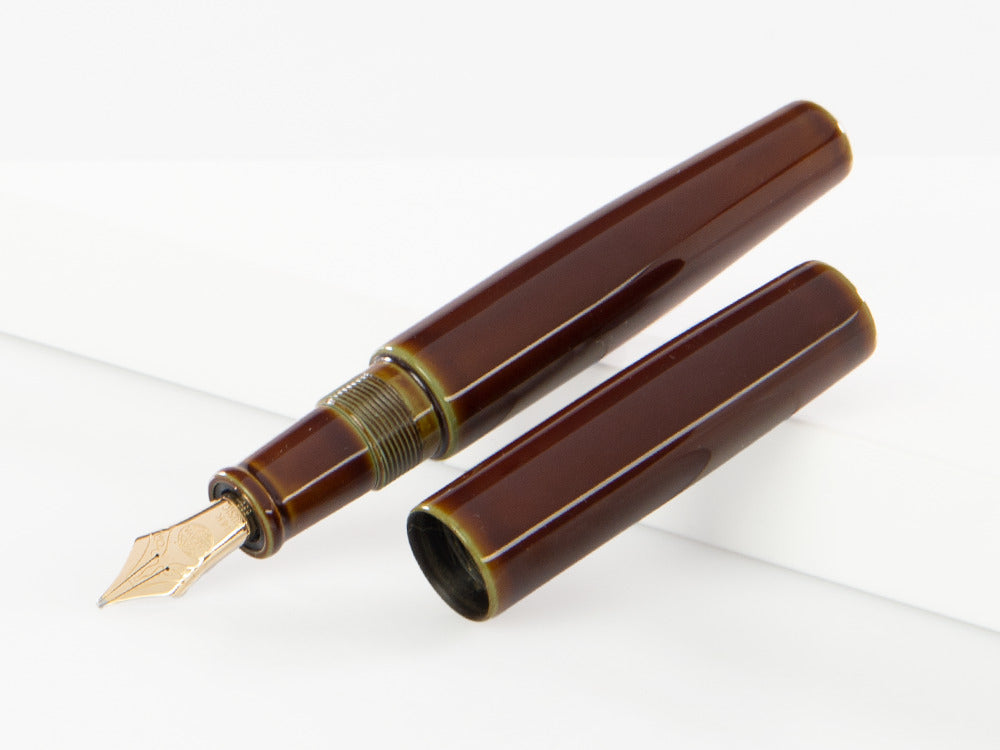 Nakaya Cigar Fountain Pen Piccolo, Heki-Tamenuri, Ebonite, Music