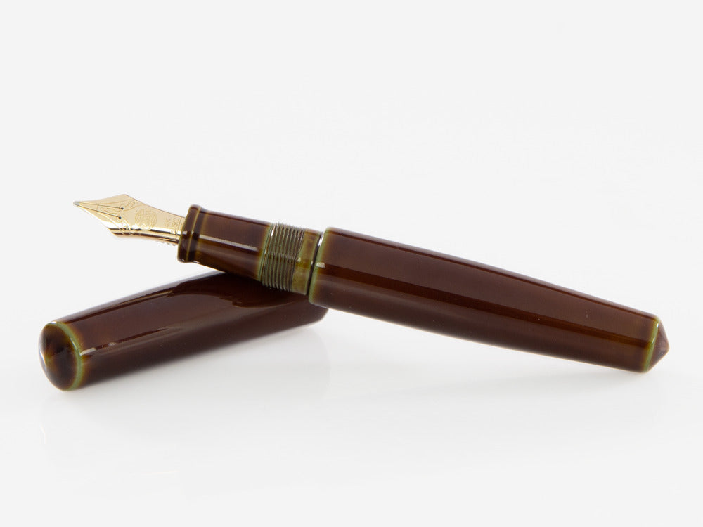 Nakaya Cigar Fountain Pen Piccolo, Heki-Tamenuri, Ebonite, Music