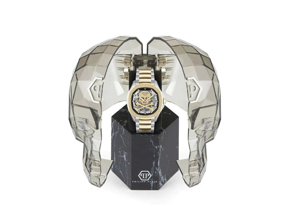 Philipp Plein 42 mm Automatic Watch, PVD Gold, Grey, 42 mm, PWRAA0323