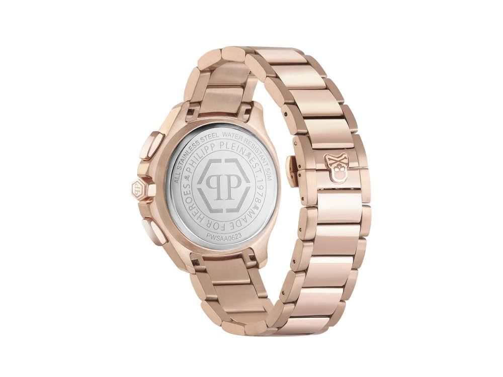 Philipp Plein 44 mm Quartz Watch, PVD Rose Gold, Brown, PWSAA0623