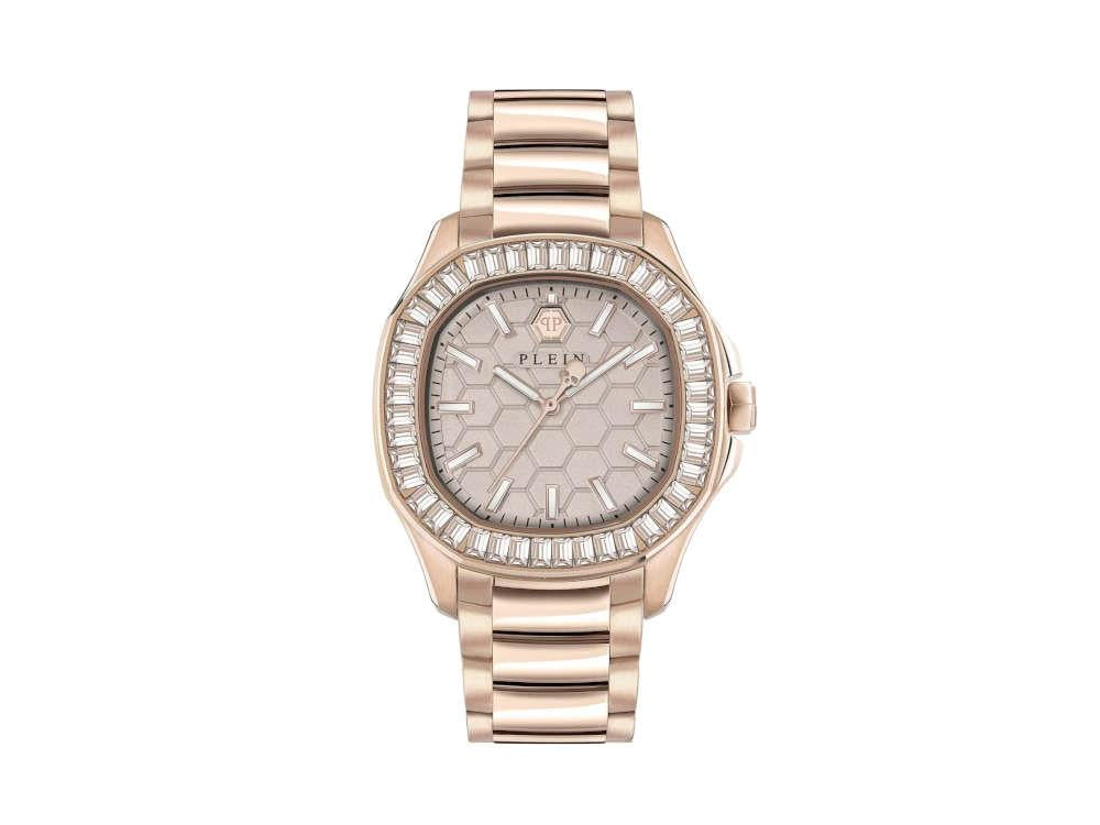 Philipp Plein Lady Quartz Watch, PVD Rose Gold, Taupe, 38 mm, PWTAA0723