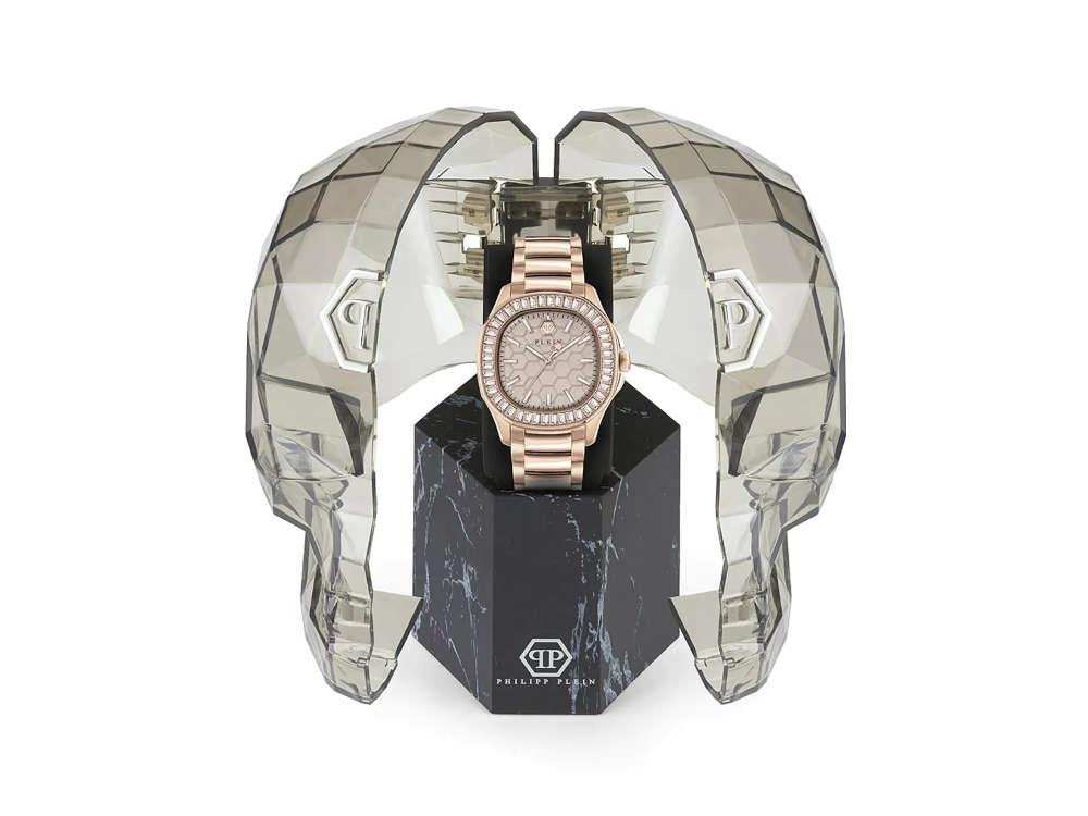 Philipp Plein Lady Quartz Watch, PVD Rose Gold, Taupe, 38 mm, PWTAA0723