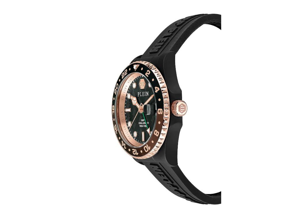 Philipp Plein GMT-I Challenger Quartz Watch, PVD, Black, 44 mm, PWYBA0823