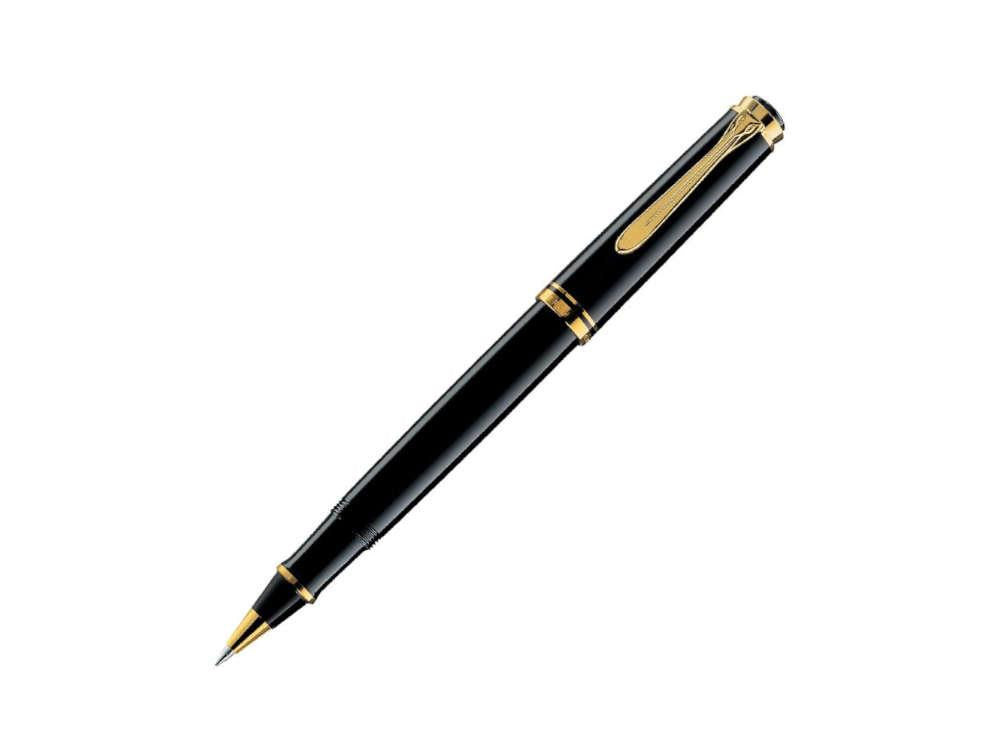 Pelikan R400 Rollerball pen, Black Resin, Gold trim, 987958