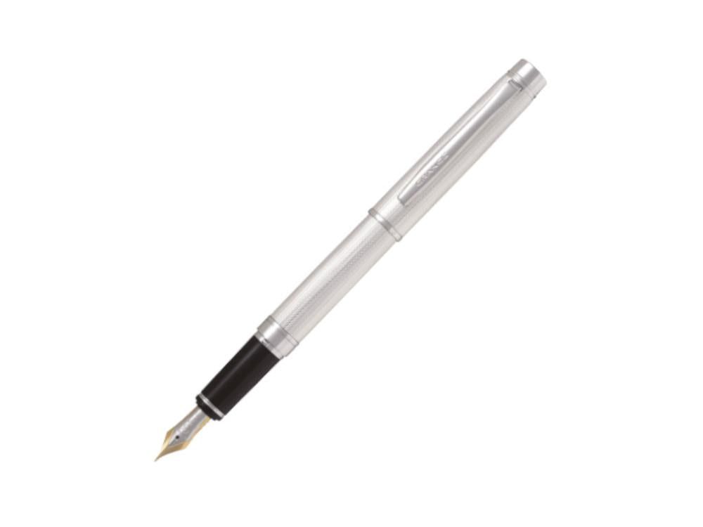 Pilot Grance Grain Fountain Pen, Rhodium trim, Silver, FGNZ-35SS-GG