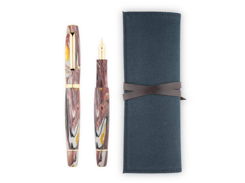 Scribo La Dotta Orefici Fountain Pen, 14K, Limited Ed, DOTFP12YG1403