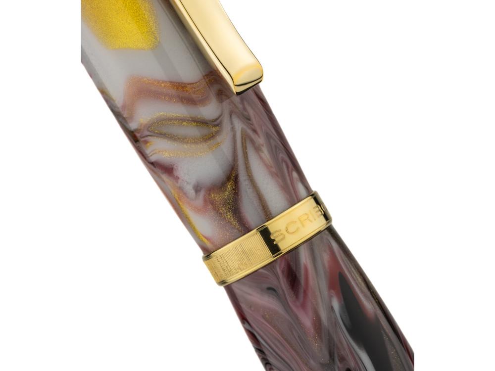 Scribo La Dotta Orefici Fountain Pen, 18K, Limit Ed, DOTFP12YG1803