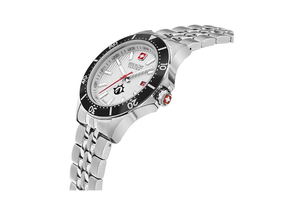 Swiss Military Hanowa Land Flagship X Quartz Watch, Silver, 42 mm