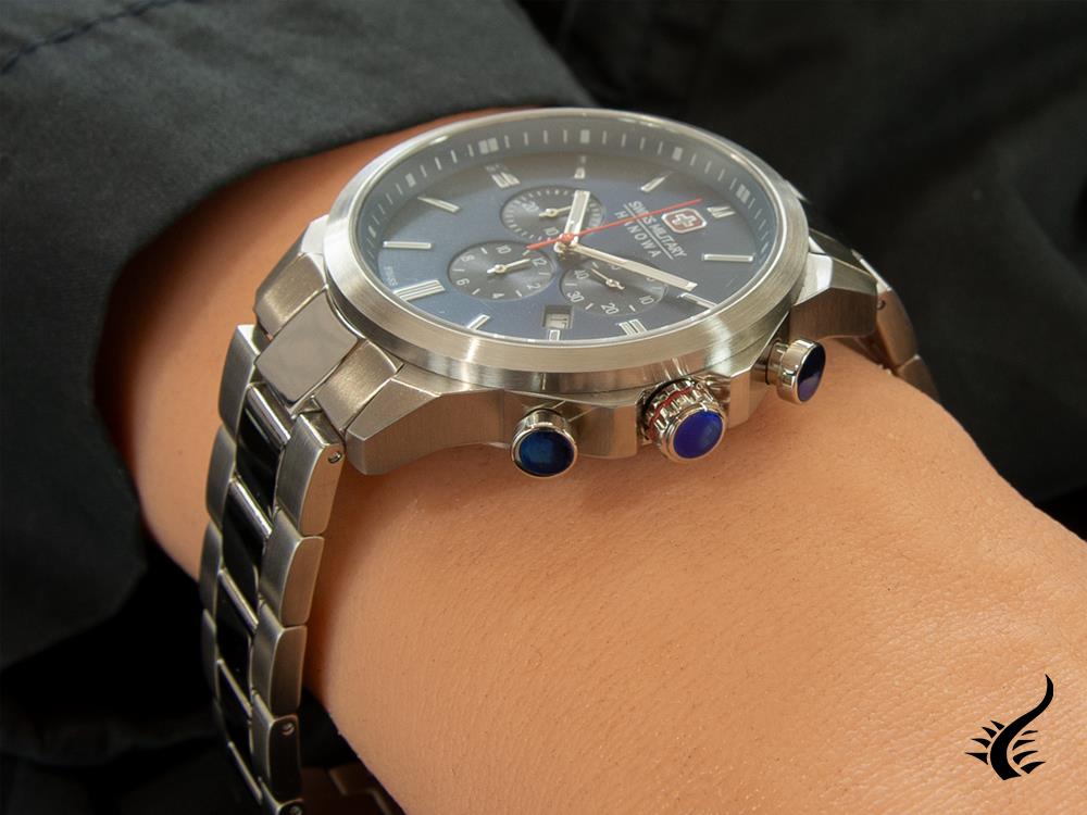 Swiss Military Hanowa Blue, Classic 6-533 - Watch, Quartz II Iguana Chrono Land AU Sell