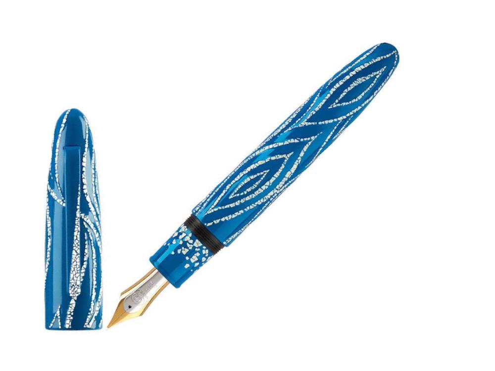 Taccia Miyabi Empress LE Fossils in the Sky Lapis Blue Fountain Pen