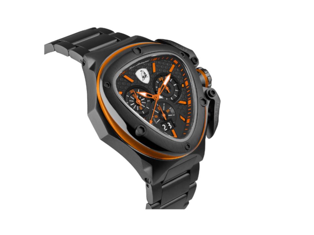 Tonino Lamborghini Spyder X Orange Quartz Watch, 53 mm, Chronograph,T9XB-B