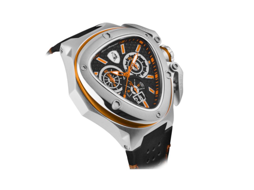 Tonino Lamborghini Spyder X Orange SS Quartz Watch, 53 mm, Chronograph, T9XB-SS