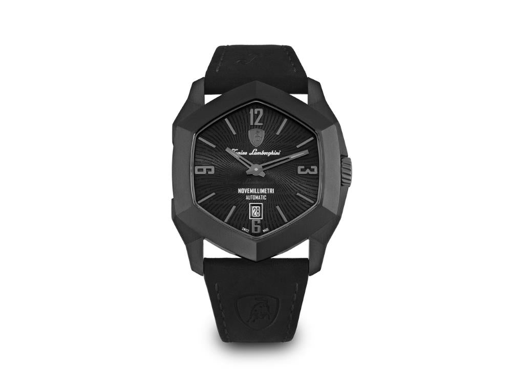 Lamborghini Novemillimetri Black Automatic Watch, Titanium, 43 mm, TLF-T08-2