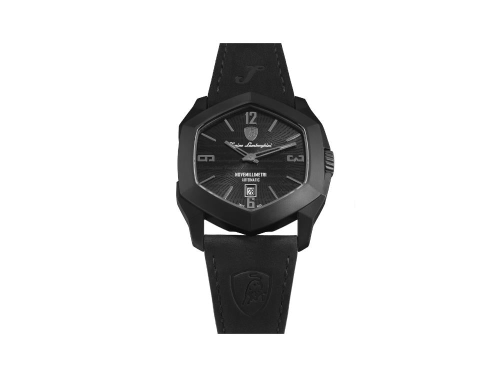 Lamborghini Novemillimetri Black Automatic Watch, Titanium, 43 mm, TLF-T08-2