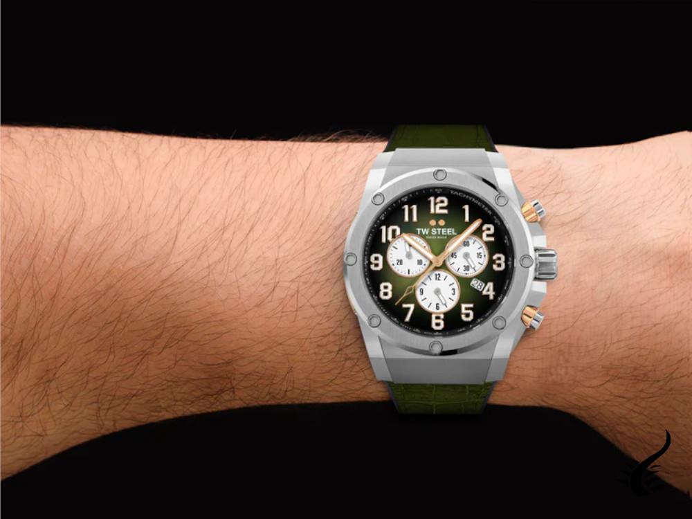 TW Steel Ace Genesis Quartz Watch, Green, 44 mm, Limited Edition, ACE131