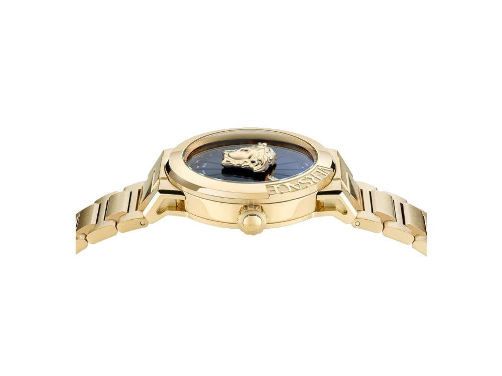 Versace Medusa Infinite Quartz Watch, PVD Gold, Black, 38 mm, VE3F00522