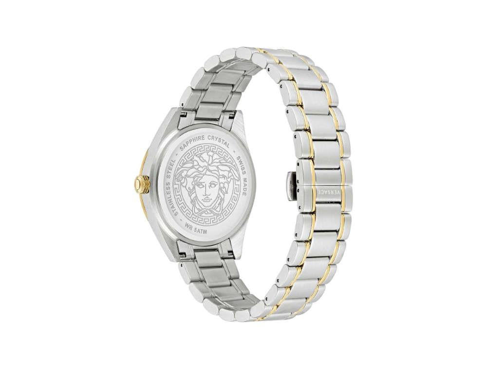 Versace V-Code Quartz Watch, PVD Gold, Blue, 42 mm, Sapphire Crystal, VE6A00523