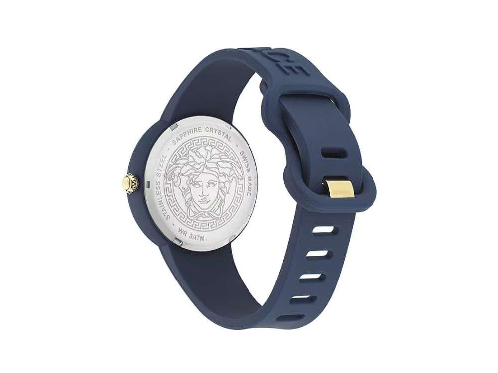 Versace Medusa Pop Quartz Watch, Silicon, Blue, 39 mm, VE6G00623