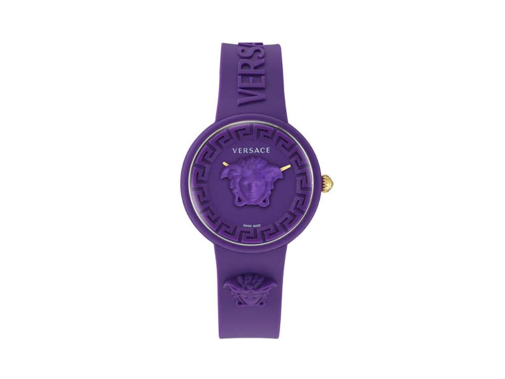 Versace Medusa Pop Quartz Watch, Silicon, Violet, 39 mm, VE6G00823