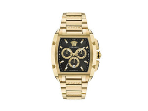 Versace Dominus Quartz Watch, PVD Gold, Black, 42 x 49.50 mm, VE6H00523