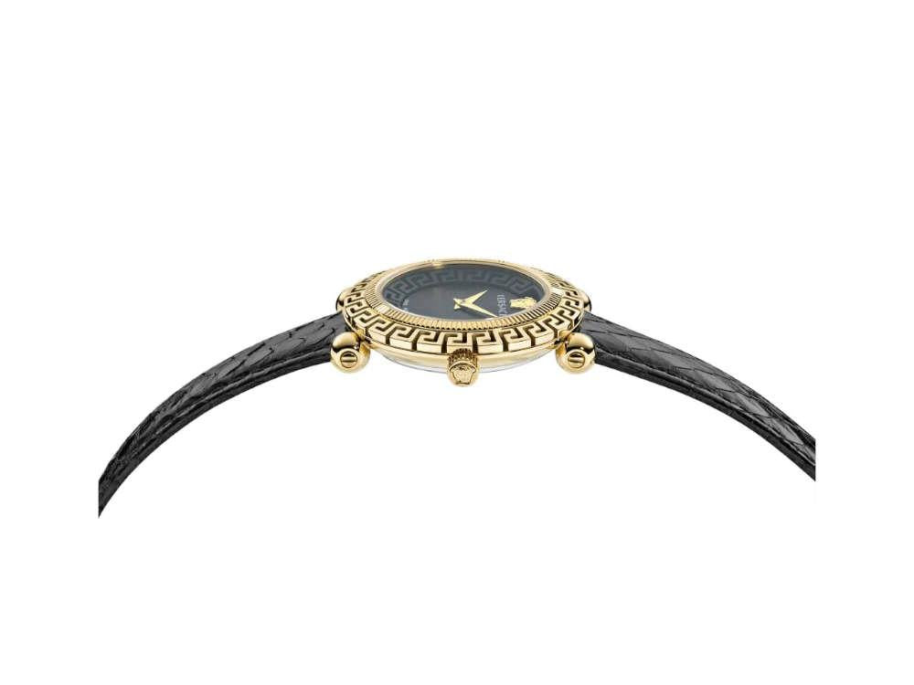 Versace Greca Twist Quartz Watch, PVD Gold, Black, 35 mm, VE6I00323