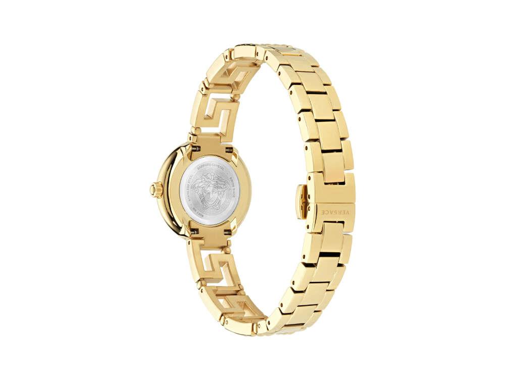 Versace Greca Goddess Quartz Watch, PVD Gold, Black, 28 mm, VE7A00423