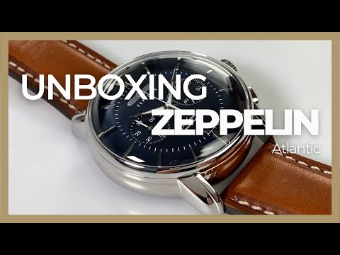 Zeppelin Atlantic Automatic Watch, Blue, 42 mm, Leather strap, 8422-3